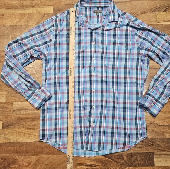 Peter Millar Summer Comfort Performance Plaid Shirt Men’s L - Picture 5 of 7
